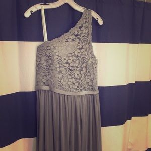 David’s Bridal one-shoulder lace dress Size 14